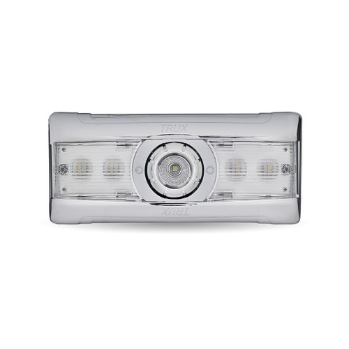 CHROME PETERBILT LED INTERIOR PROJECTOR DOME & MAP LIGHT WITH 6-COLOR AUXILIARY LED