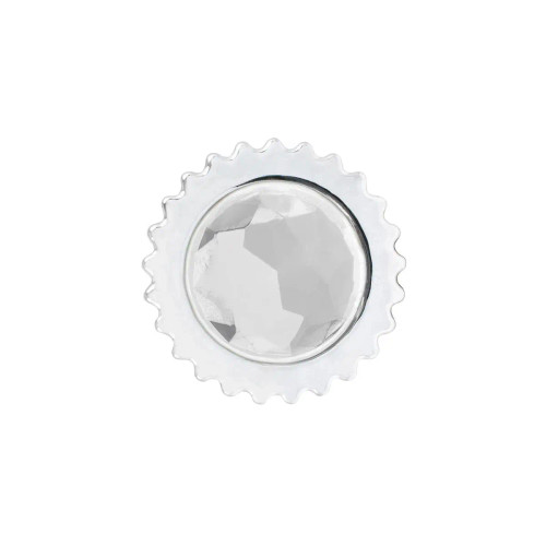 BULLET FLAT TOP 33MM LUG NUT COVER W/COLOR JEWEL - PUSH ON