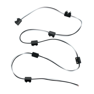 2-PRONG PLUG WIRING HARNESS WITH 6" LEAD BETWEEN PLUGS - 3 PLUGS