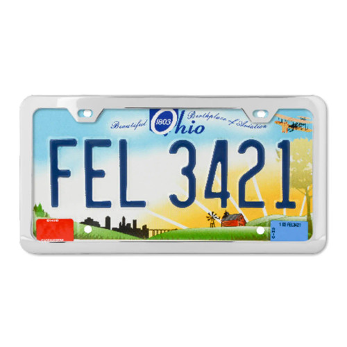 PLAIN 2-HOLE LICENSE PLATE FRAMES WITH THIN BOTTOM
