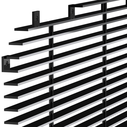 ALUMINUM BILLET STYLE GRILLE INSERT WITH HORIZONTAL BARS FOR PETERBILT 389