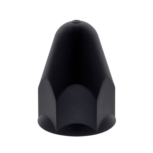 1-1/2" X 2-3/4" MATTE BLACK PAINTED PLASTIC BULLET NUT COVERS - PUSH-ON (BULK)