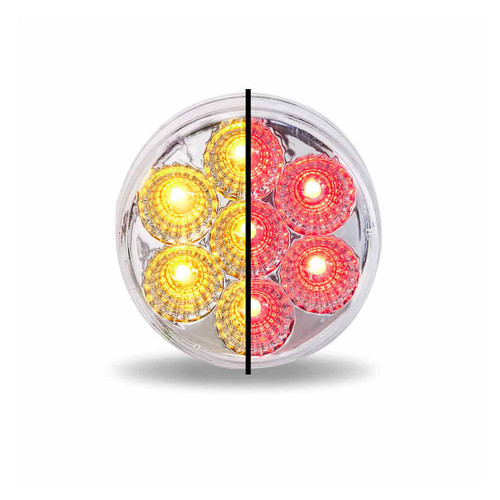 2.5″ Amber Marker to Red Auxiliary Round LED Light – 7 Diodes