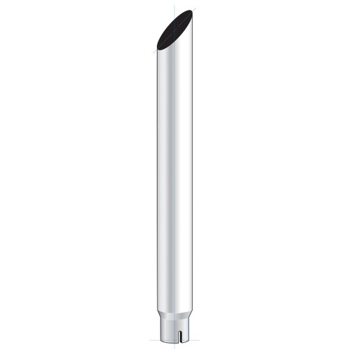 7" Mitred Reduce To 5" O.D. Bottom Exhaust - 96"L