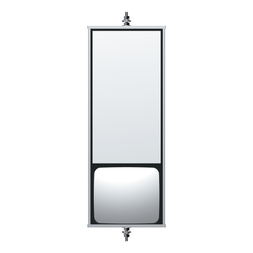 6" X 16" 430 STAINLESS STEEL WEST COAST MIRROR WITH CONVEX LOWER MIRROR - NON HEATED