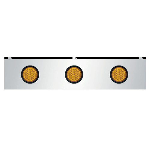 Bumper Light Bracket With Three 2 Inch Round Amber LEDs