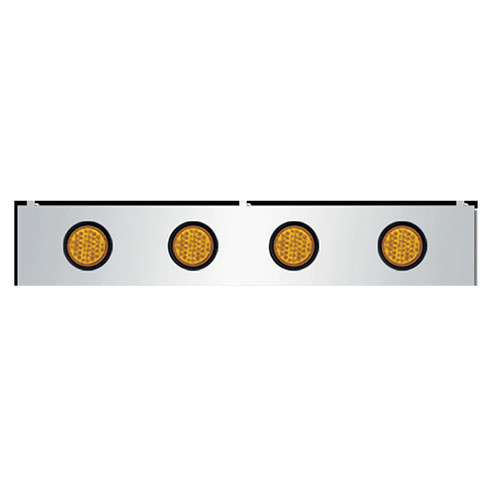 Bumper Light Bracket With Four 2 Inch Round Amber LEDs