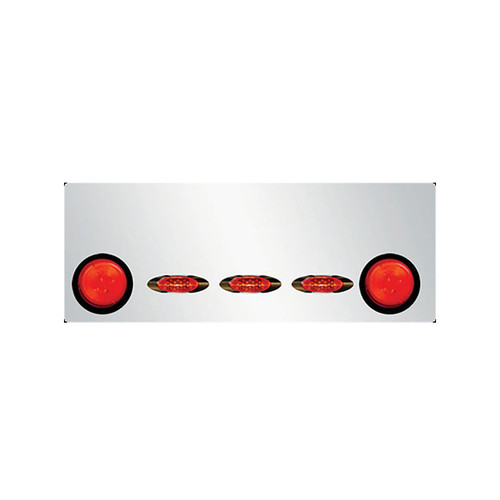 Rear Frame Filler Panel With 5 Red LEDs - Red Lens