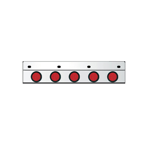 Mud Flap Light Box With Five 2 Inch Round Red LEDs