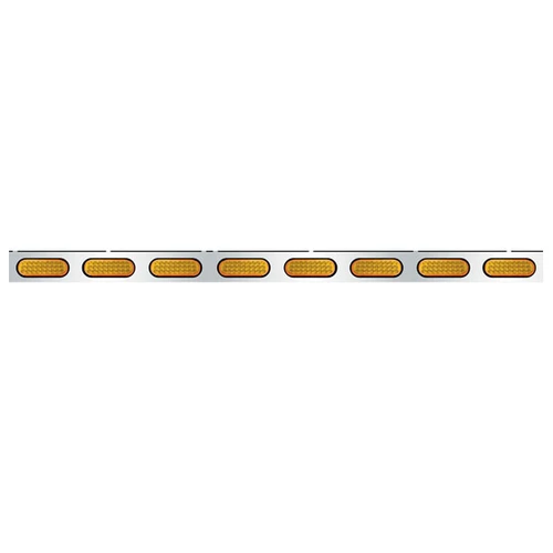 Bumper Light Brackets With Eight 6 Inch Oval Amber LEDs