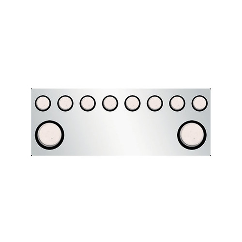 Rear Frame Filler Panel With 10 Red LEDs - Clear lens