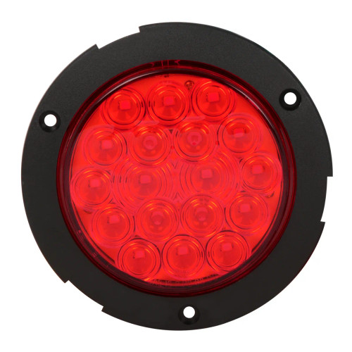 4″ Fleet Flange Mount LED Light with Chrome Twist & Lock Bezel in Standard 3-Prong