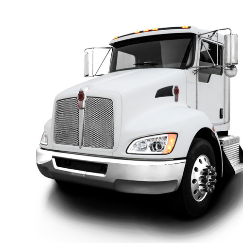 Kenworth T660 Chrome Projection Headlight w/ LED Turn Signal & White LED Running Light
