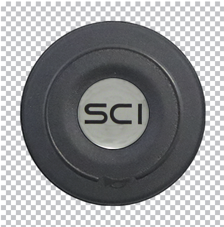 Black Horn Button - Silver SCI Logo-Steering Creations-77002