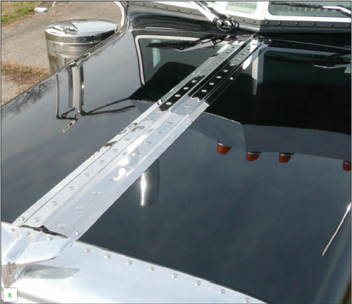 Peterbilt 379 Dimpled Wide Style Center Hood Trim.