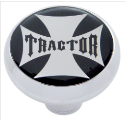 "Tractor" Deluxe Air Valve Knob - Maltese Cross Sticker