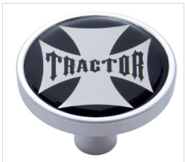 "Tractor" Short Air Valve Knob - Cross Sticker