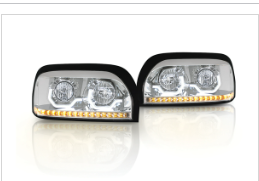 Freightliner Century Chrome  Projection Headlight W/ LED Turn Signal & Light Bar