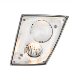 CHROME FOG LIGHT ASSEMBLY FOR 2003-2017 VOLVO VN/VNL