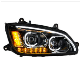 "Blackout" LED Headlight With LED Turn Signal &amp; LED Position Light Bar For 2008-2017 Kenworth T660