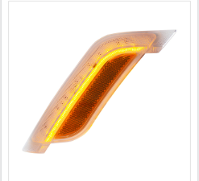 12 Amber LED Fender Turn Signal Light For Peterbilt 579 (2014-2019) & 587 (2011-2019) Clear Lens