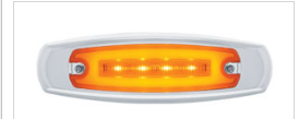 16 LED "GLO" Rectangular Clearance/Marker Light W/ Bezel