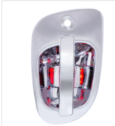 6 Red LED Chrome Door Handle Cover for Freightliner