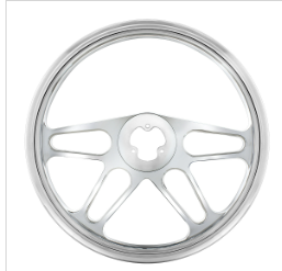 18" Chrome Aluminum "4-Spoke" Style Steering Wheel