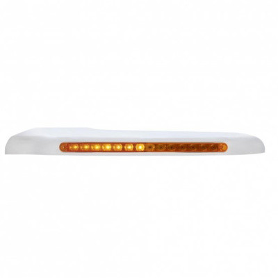 Sequential 14 Amber LED Front Fender Cover For Peterbilt 388 (2008-2015) & 389 (2008-2022) - Amber Lens