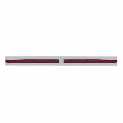 Chrome Top Mud Flap Plate With Two 19 LED 24" Reflector Light Bars