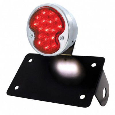 SS 1932 Ford Style LED Tail Light Assembly With Horizontal Mounting Bracket