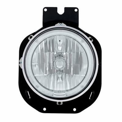 Crystal Headlight With Amber LED Halo Ring For 1996-2005 Freightliner Century