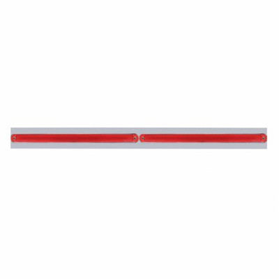 Chrome Top Mud Flap Plate With Two 24 LED 12" GloLight Bars