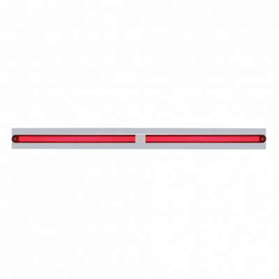 Chrome Top Mud Flap Plate With Two 24 LED 12" GloLight Bars -