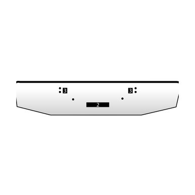 Kenworth Flat Bumper For Model W900L Extended Hood | 7 Gauge