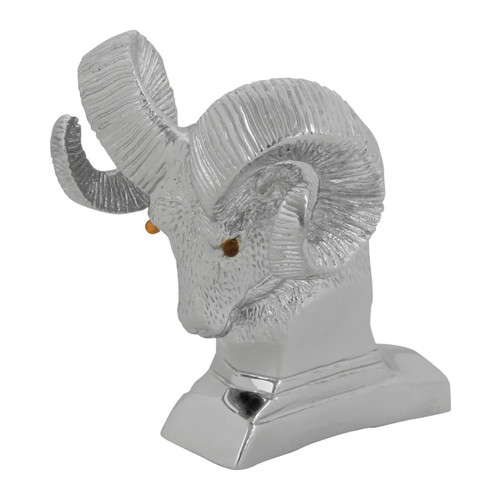 Ram'S Head Illuminated Amber Eyes Hood Ornament-Grand General-48051