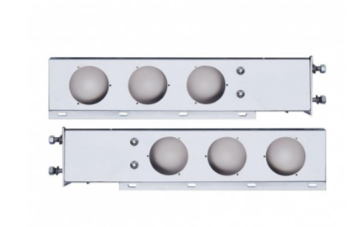 3-3/4" Bolt Pattern Deluxe Stainless Spring Loaded Light Bar With 6X 4" Light Cutouts (Pair)