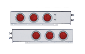 2" Bolt Pattern Stainless Spring Loaded Light Bar With 6X 36 LED 4" Lights (Pair)