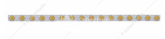 79-1/2" Stainless Bumper Light Bracket With 16X 9 LED 2" Lights & Bezels
