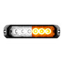 5" Medium Rectangular LED Strobe Light - White & Amber/Clear-Grand General-81819