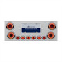 SS Rear Center Panel w/ Four 23 LED 4" Lights & Six 9 LED 2" Mirage Lights & Visors - Red LED/Red Lens-United Pacific-34498