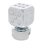 Chrome Dice 13/15/18 Speed Gearshift Knob w/ Adapter