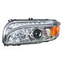 Chrome Projection Headlight W/LED Turn &amp; Position Light For 2008-15 PB 388 &amp; 2008-2020 389