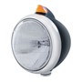 Black Guide 682-C Headlight 6014 & Original Style LED Signal - Amber Lens