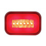 14 LED Rectangular "GLO" Stop, Turn & Tail Light - Red LED/Red Lens