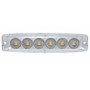 6 High Power LED Super Thin Warning Light - Amber LED/Clear Lens