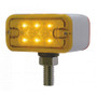 6 LED Dual Function T Mount Double Face Light W/ No Bezel - Amber & Red LED/Amber & Red Lens