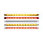 19 LED 12" Reflector Turn Signal Light Bar - Amber LED/Amber Lens