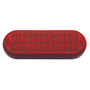 19 LED 6" Oval Reflector Stop, Turn & Tail Light - Red LED/Red Lens