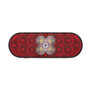 6" Oval Combo Light w/ 14 LED Stop, Turn & Tail & 16 LED Back-Up -Red LED/Red Lens